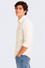 Camisa Para Hombre Aero Guys LS Woven Shirts Egret 8771