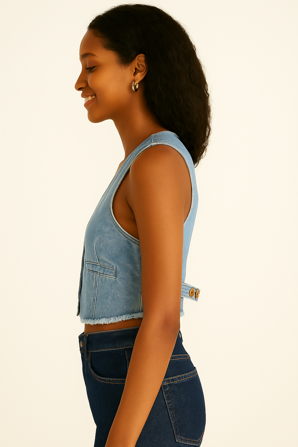 Top Para Mujer Aero Girls Vests Light Wash 9993