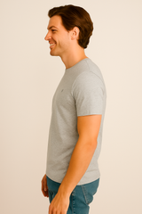 Camiseta Básica Para Hombre Aero Guys SS Tees Light Heather Grey 4240