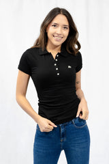 Polo Para Mujer Aero Solid Polo Dark Black 4164