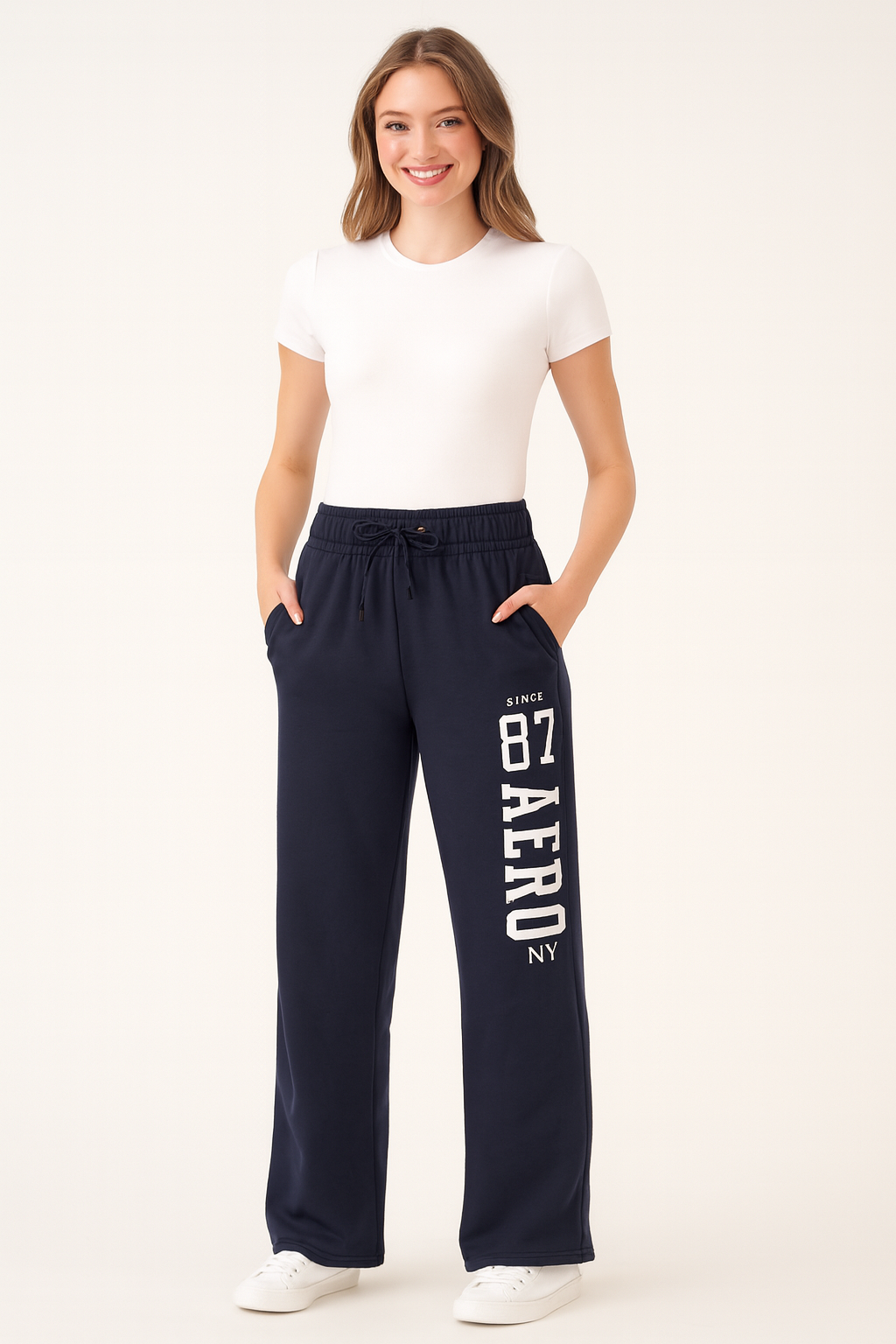 Jogger Para Mujer Aero Girls Knit Pants Cadet Navy 3785