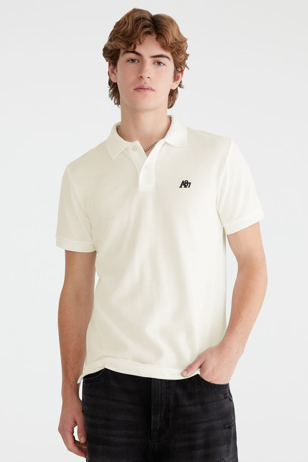 Camiseta Polo Aero Guys SS Solid Polo Birch 7907
