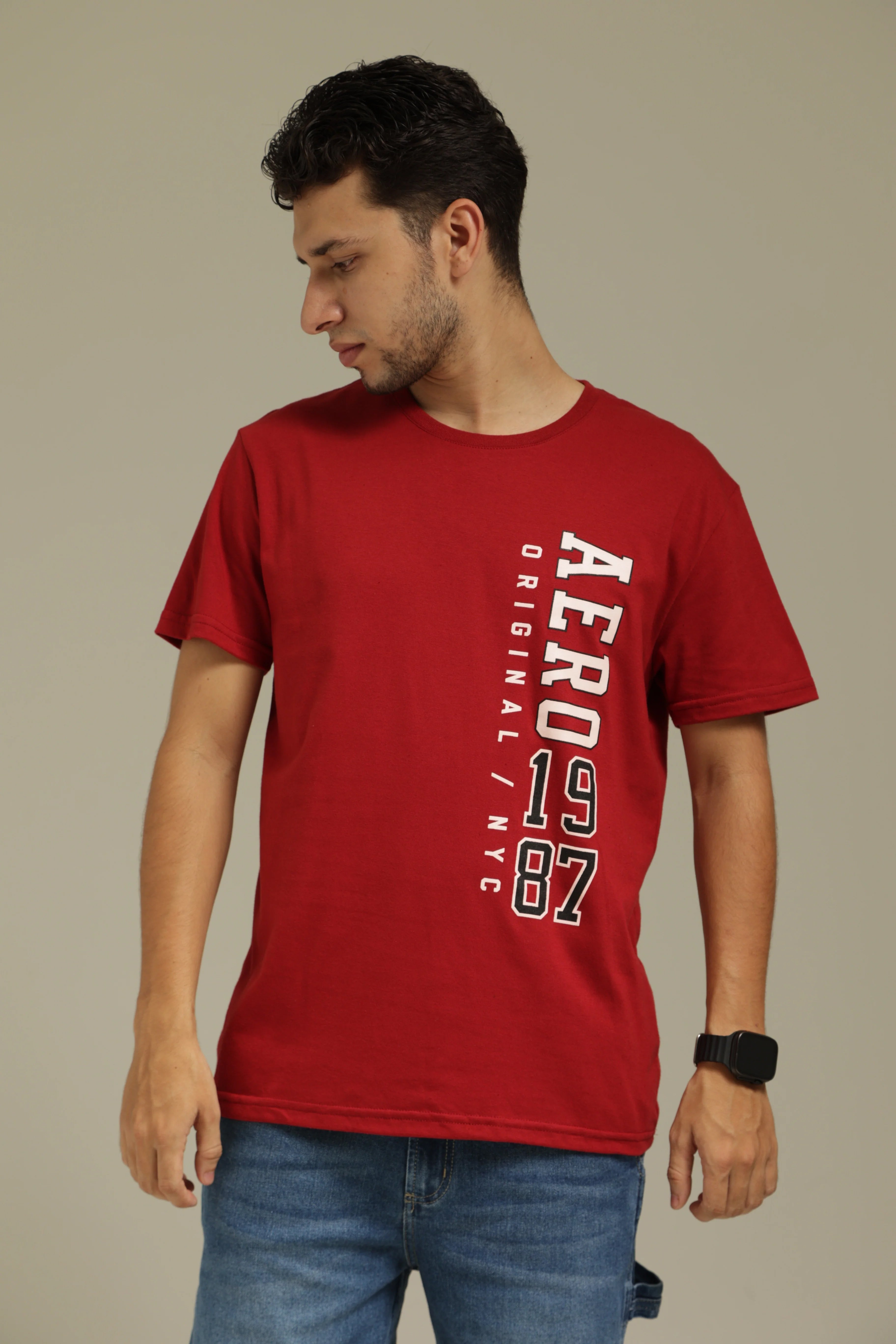 Camiseta Para Hombre Aero Level 1 Graphic Tees Really Red 4195